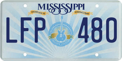 MS license plate LFP480