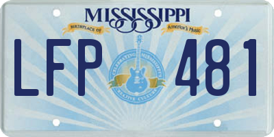 MS license plate LFP481