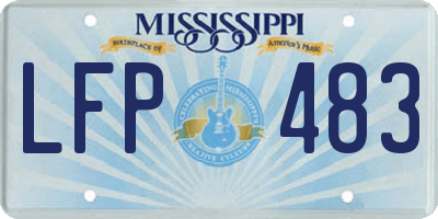 MS license plate LFP483