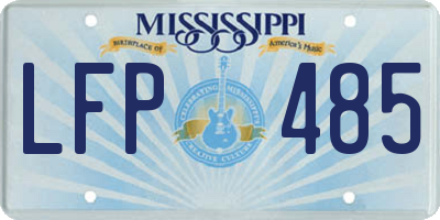 MS license plate LFP485