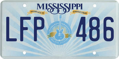 MS license plate LFP486