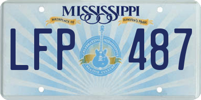 MS license plate LFP487