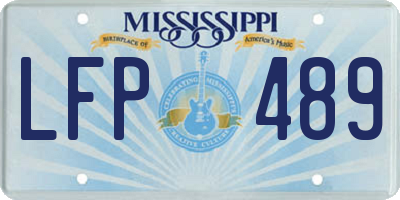 MS license plate LFP489