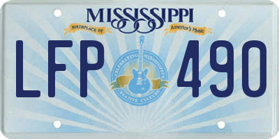 MS license plate LFP490