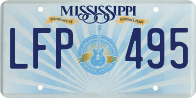 MS license plate LFP495