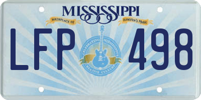 MS license plate LFP498
