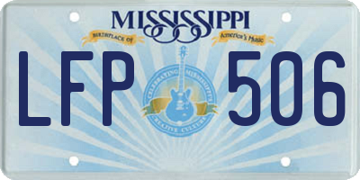 MS license plate LFP506