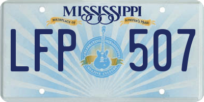MS license plate LFP507