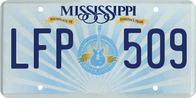 MS license plate LFP509