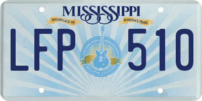 MS license plate LFP510