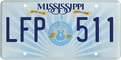 MS license plate LFP511