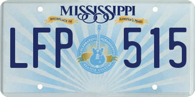 MS license plate LFP515