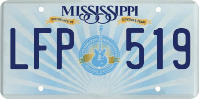 MS license plate LFP519