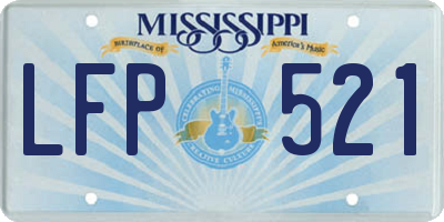 MS license plate LFP521