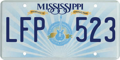 MS license plate LFP523