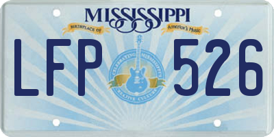 MS license plate LFP526