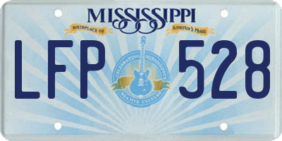 MS license plate LFP528