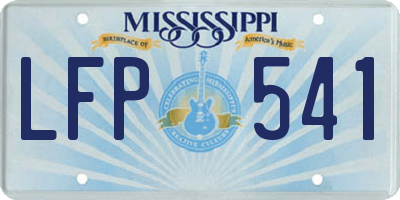 MS license plate LFP541