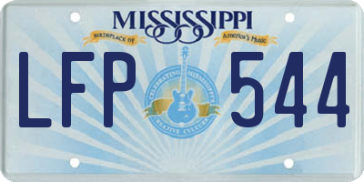 MS license plate LFP544