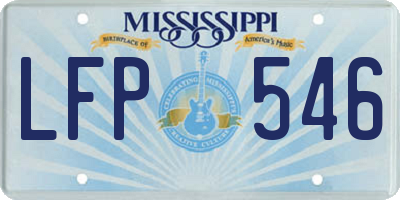 MS license plate LFP546