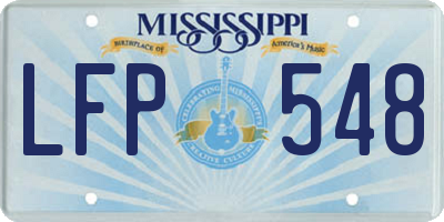 MS license plate LFP548