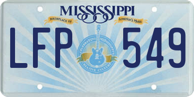MS license plate LFP549