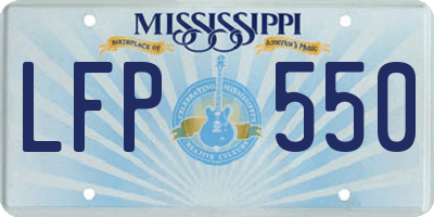 MS license plate LFP550