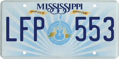 MS license plate LFP553