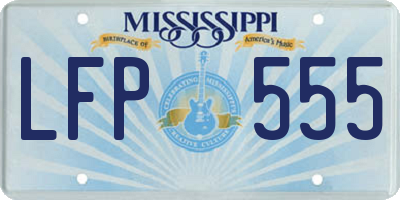 MS license plate LFP555