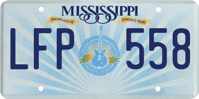 MS license plate LFP558
