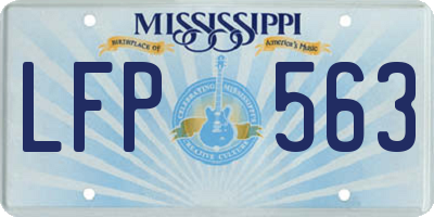 MS license plate LFP563