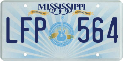 MS license plate LFP564