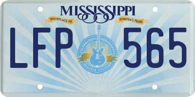MS license plate LFP565