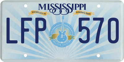 MS license plate LFP570