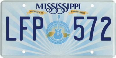 MS license plate LFP572