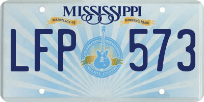 MS license plate LFP573