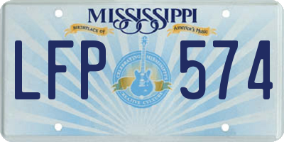 MS license plate LFP574