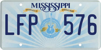 MS license plate LFP576