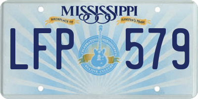 MS license plate LFP579