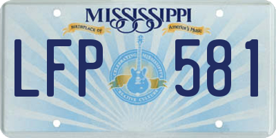 MS license plate LFP581