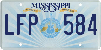 MS license plate LFP584