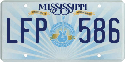 MS license plate LFP586