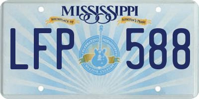 MS license plate LFP588