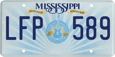 MS license plate LFP589