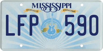 MS license plate LFP590