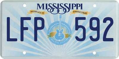 MS license plate LFP592