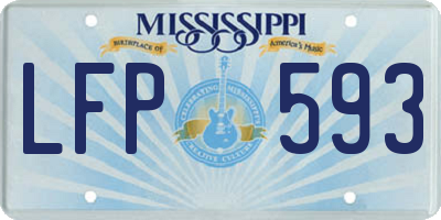 MS license plate LFP593