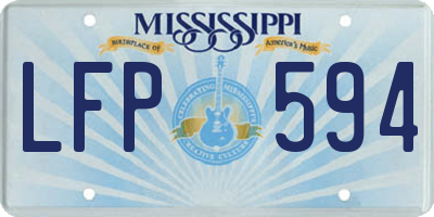 MS license plate LFP594