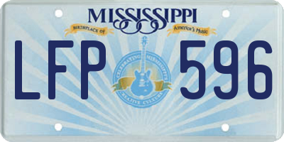 MS license plate LFP596