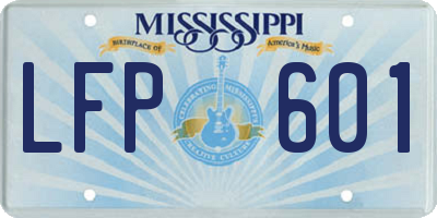MS license plate LFP601